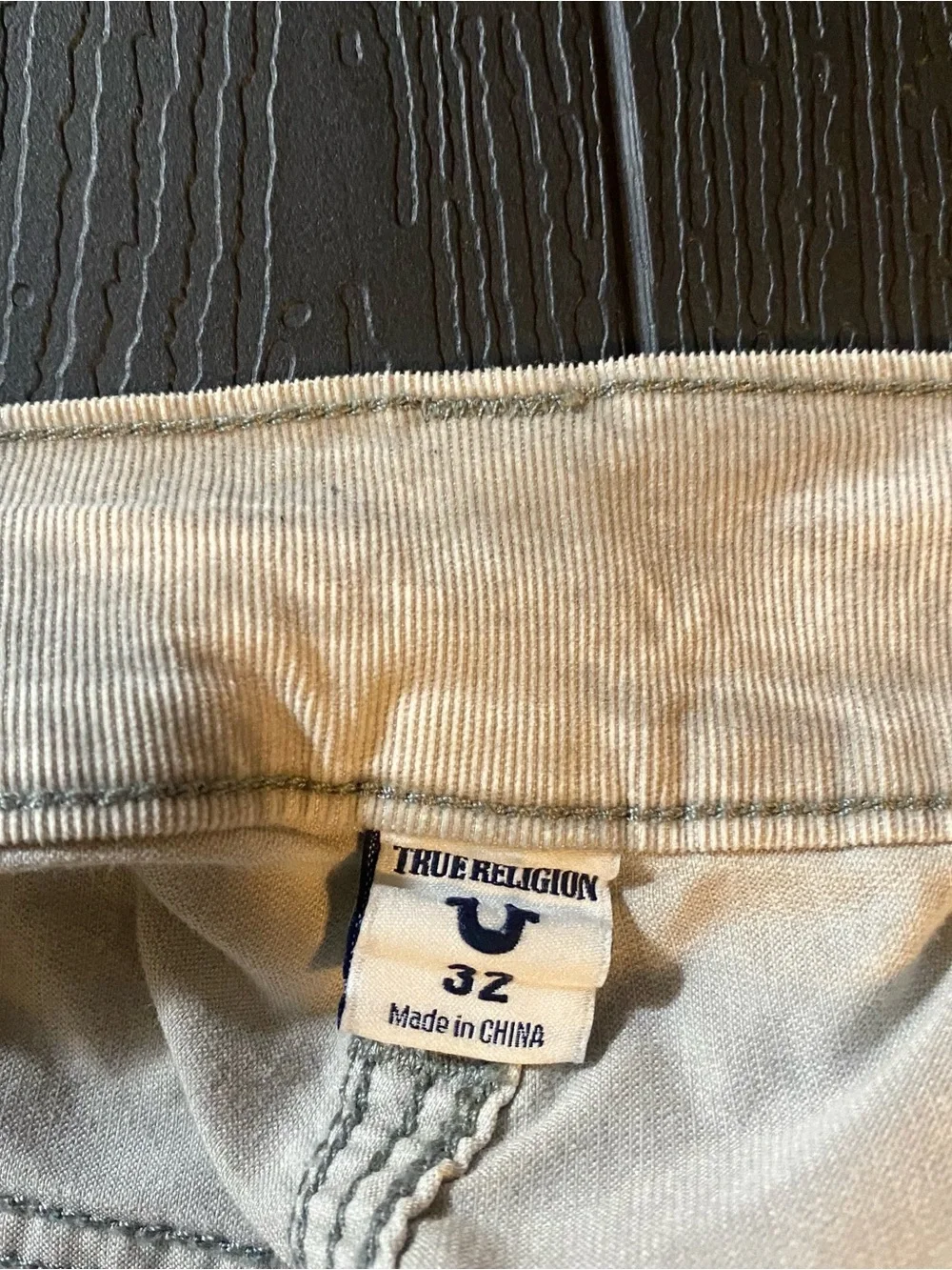 True Religion Men's Light Gray Slim Jeans